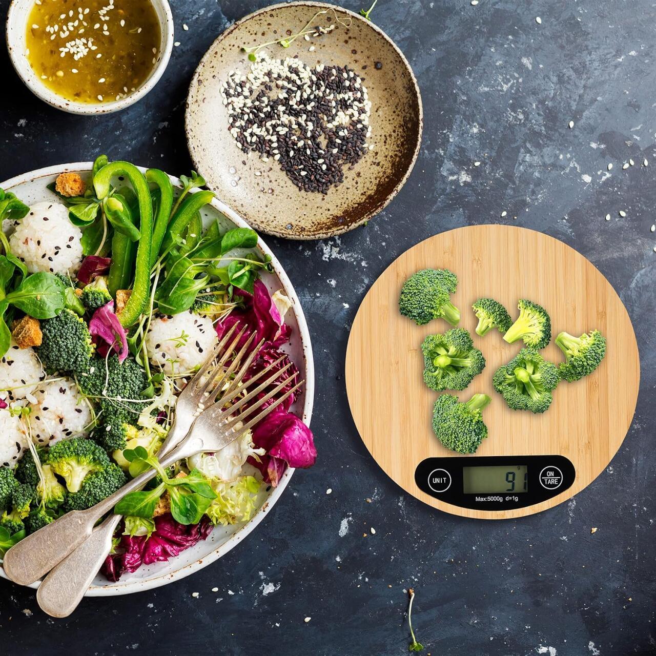 Balanza Digital de Cocina Bambú – Precisión y Elegancia Natural