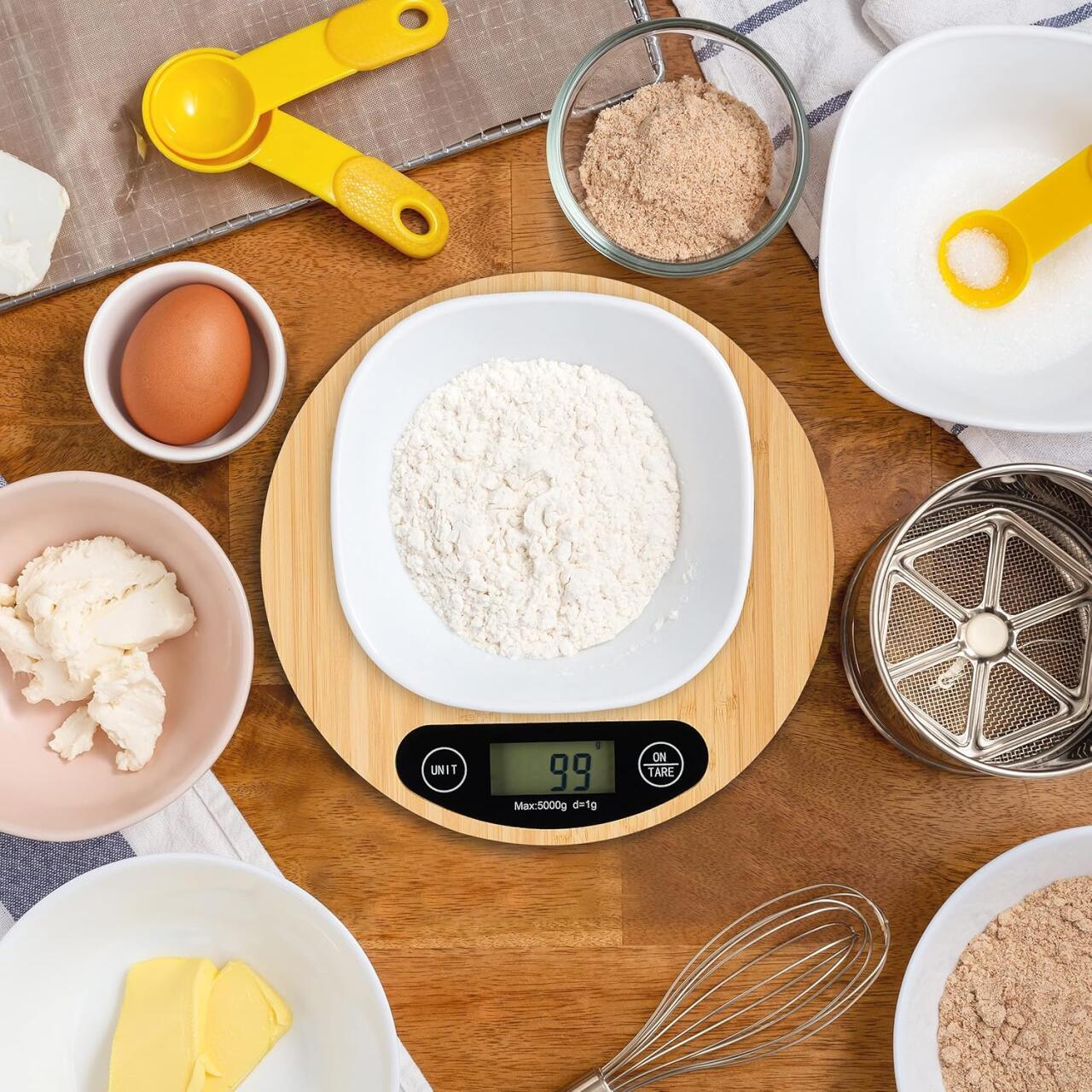 Balanza Digital de Cocina Bambú – Precisión y Elegancia Natural