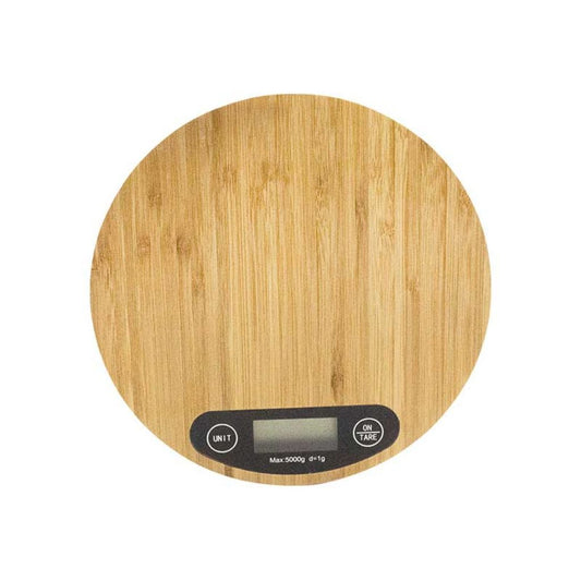 Báscula de cocina digital de bambú